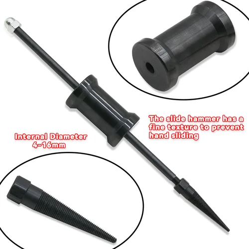 Imagen 2 del producto Herramienta de extracción de sello de inyector diésel para BMW Mercedes PSA, eliminación de anillos de sellado de inyector con martillo deslizante de 5 -15mm