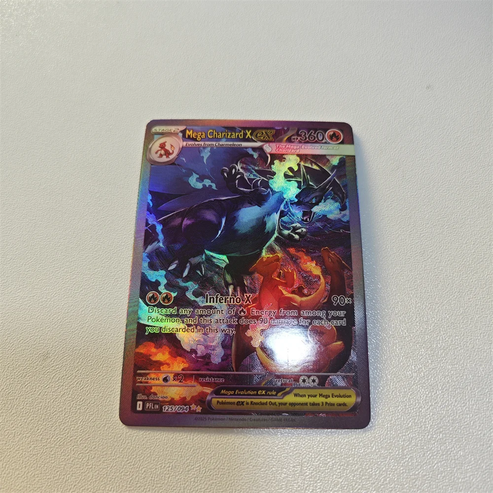 8 Tarjetas de Juego Coleccionables PTCG Foil Mega Evolution DIY, Lucario EX, Garchomp, Gengar, Gardevoir, Latias, Venusaur, Charizard, Tarjeta Holo de Colección