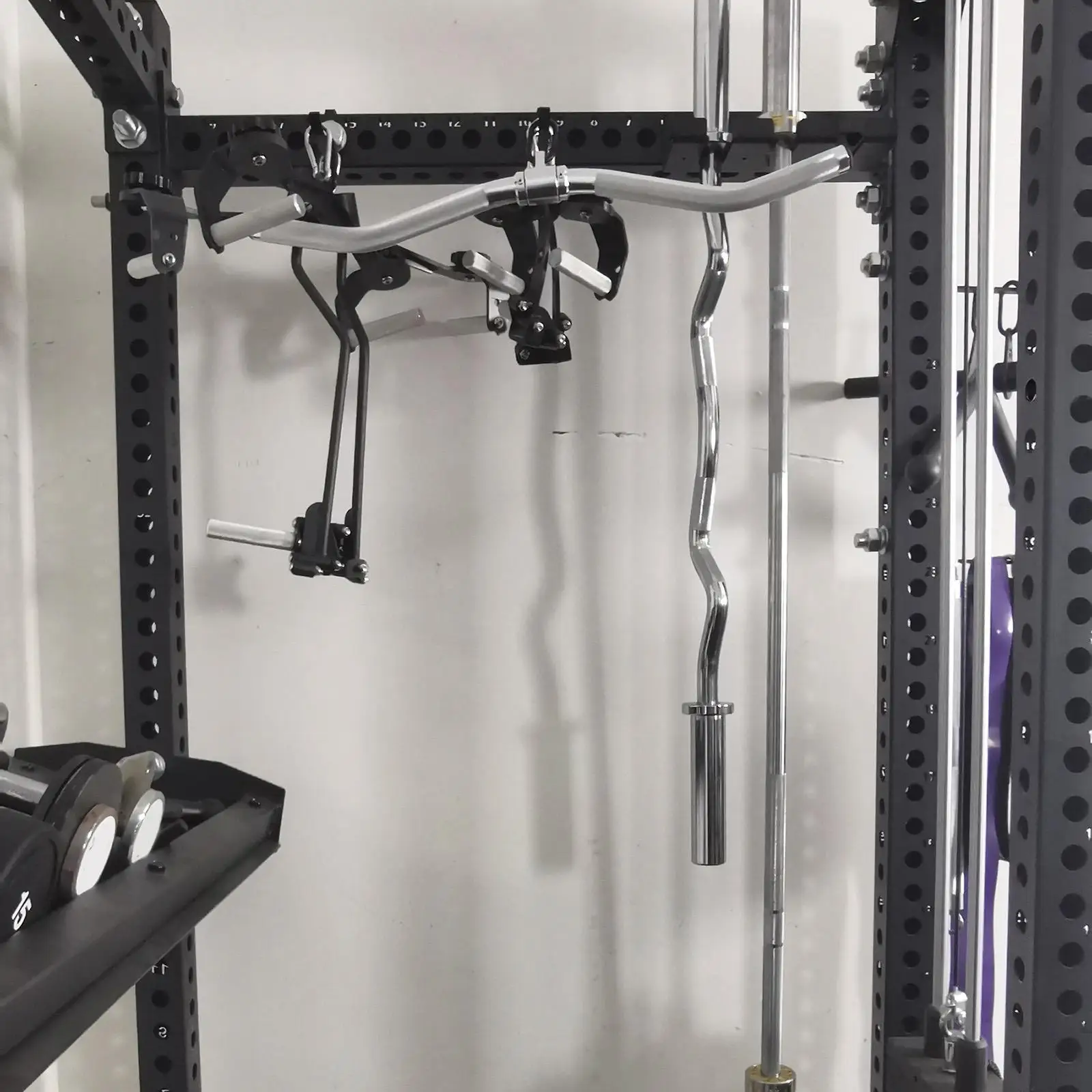 Metal Hook for Squat Rack Accessories Power Rack Hooks DIY Storage Organizer Replacement Flat Hook for Gyms