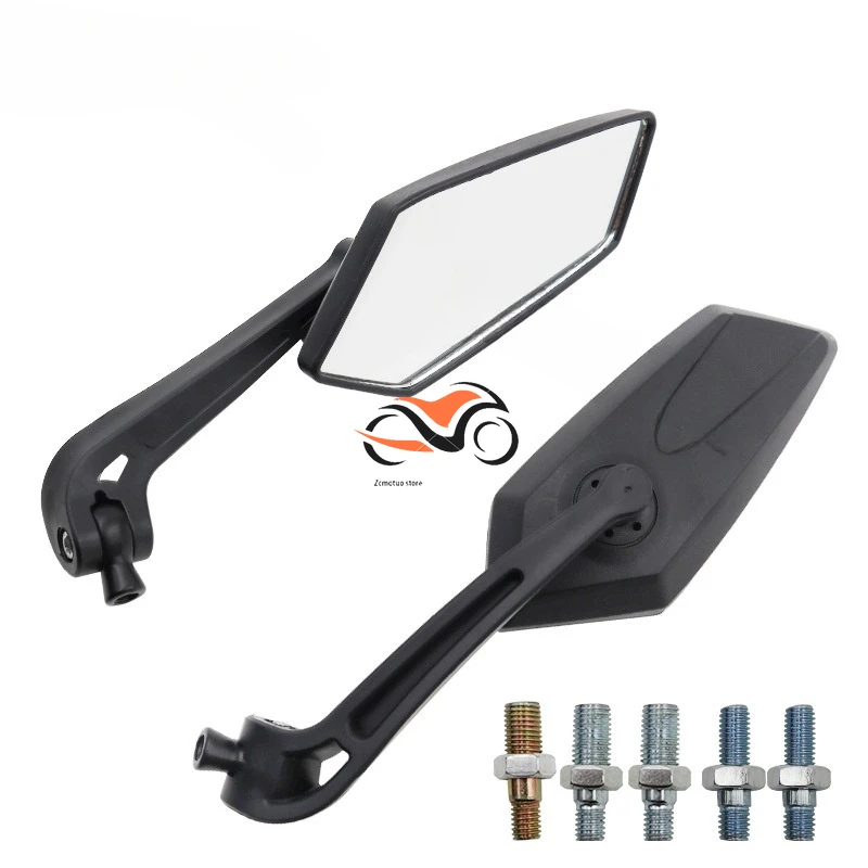 

8/10MM Screw Motorcycle Sidemirror Reverse Rearview Mirror Suitable for Most Models Ultra White Clear and Blue Anti Glare Lenses