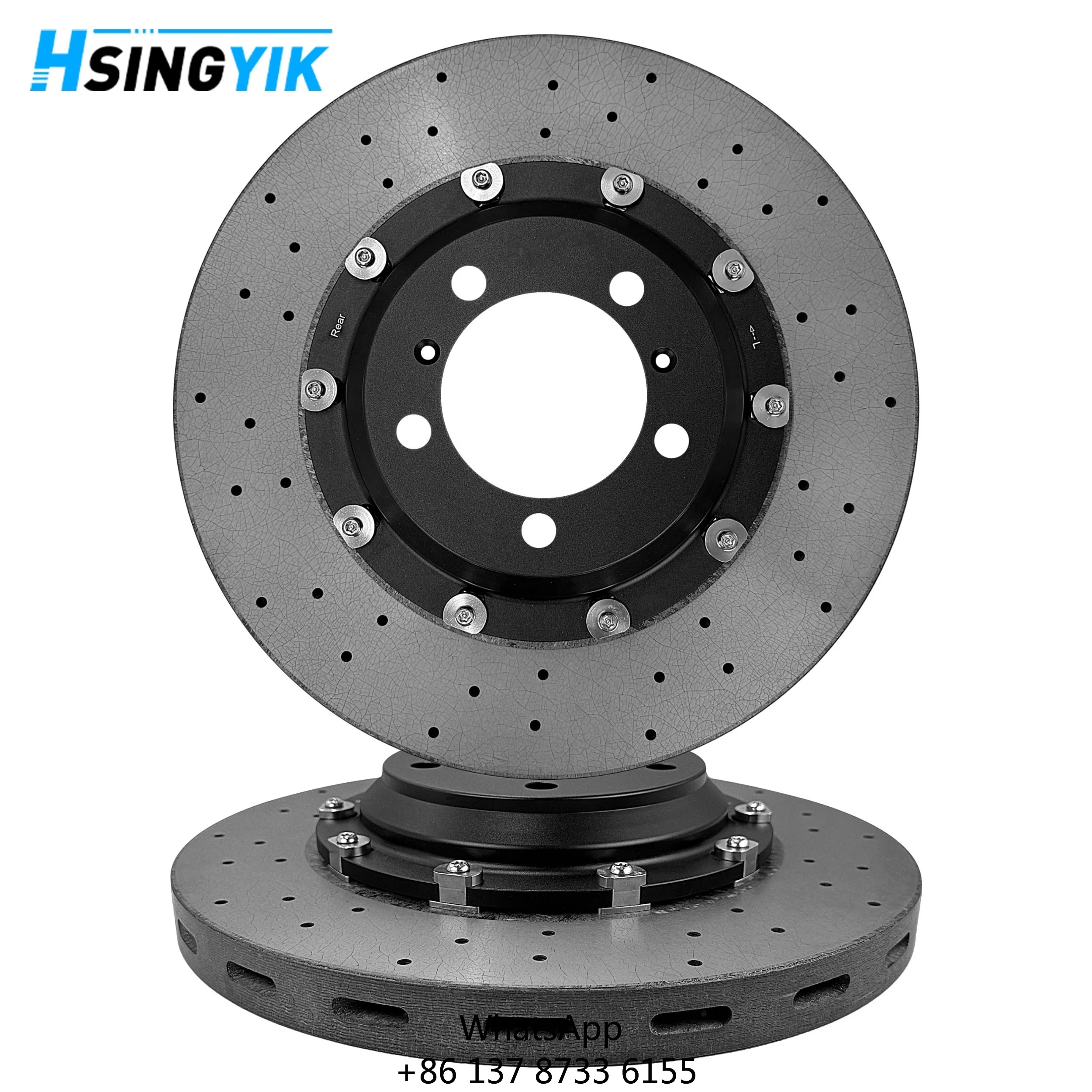 Rear 390mm 32mm Break Disk Carbon Ceramic Brake Disc Rotors For Porsche 911 GT3 992.1 GT3