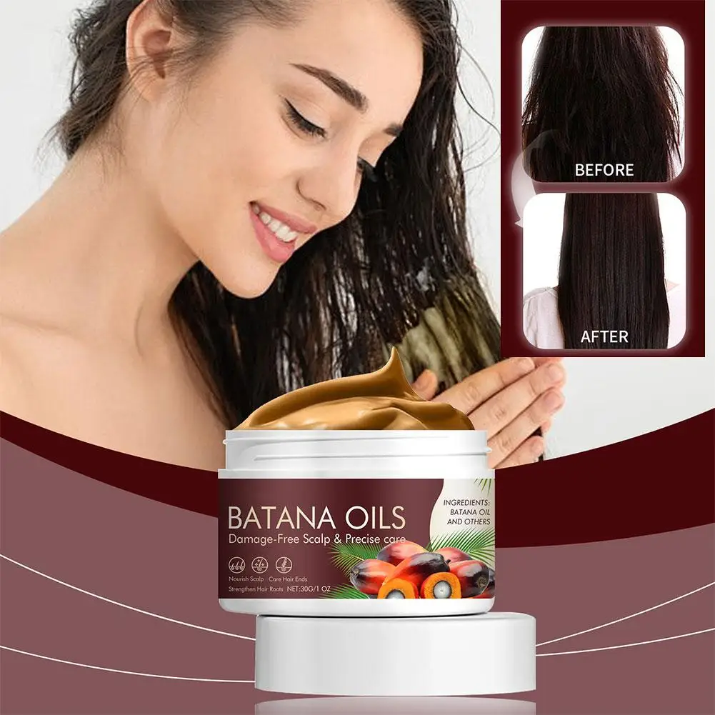Batana Oil Hair Mask Nourishing Scalp Care Cream Moisturizing Hair Treatment for Damaged Hair Repair Split Ends Hair Care