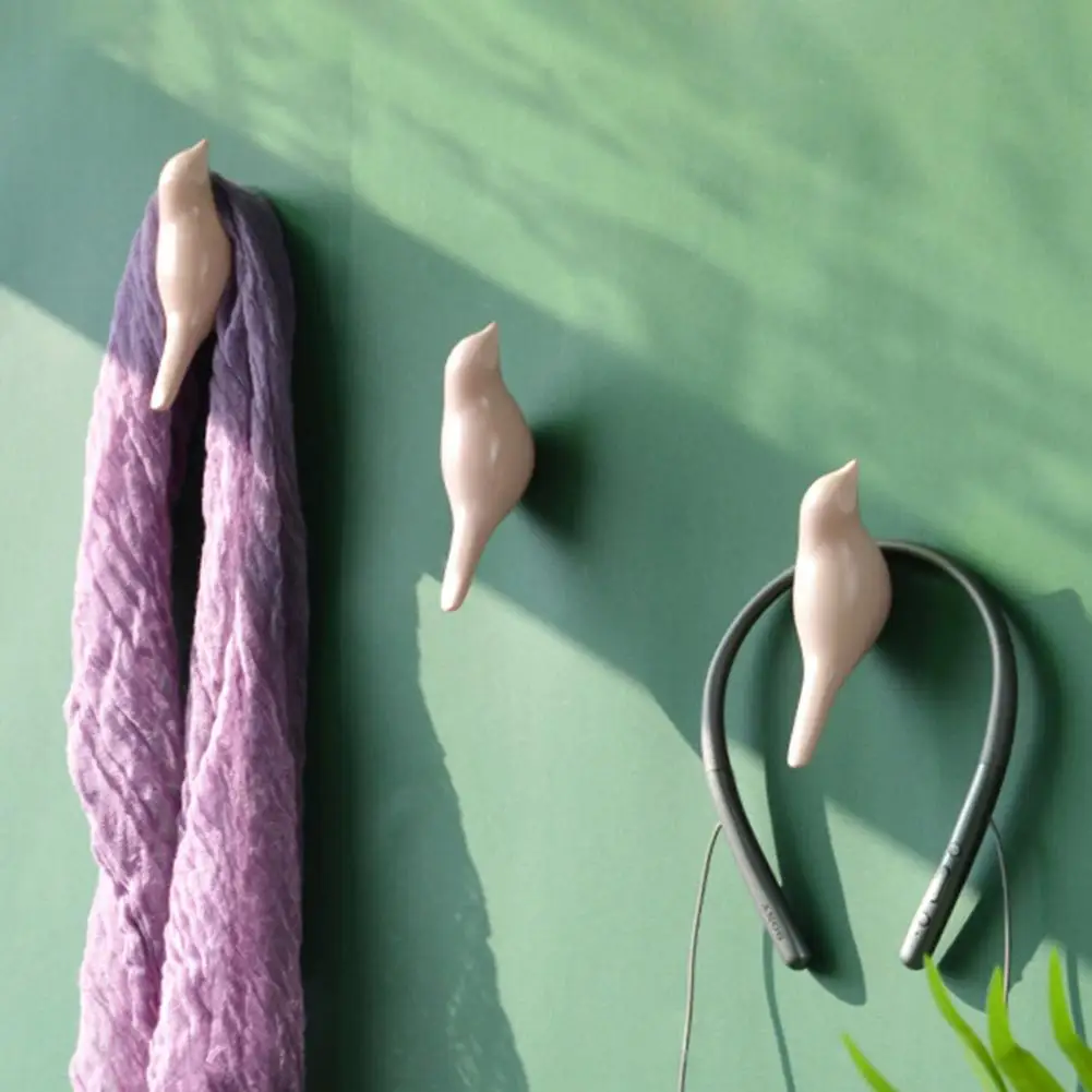 Bird Wall Hook Wall Mounted Space Saving Bird Shape Organizer Hook, Resin Decorative Hanger for Coats Hats And Towels