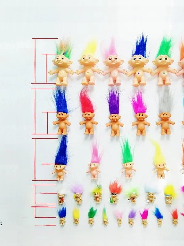 

Retro Injection Molding Doll Toy Home Decoration Troll Doll Plu Toys for Children above 5 Years Old ex