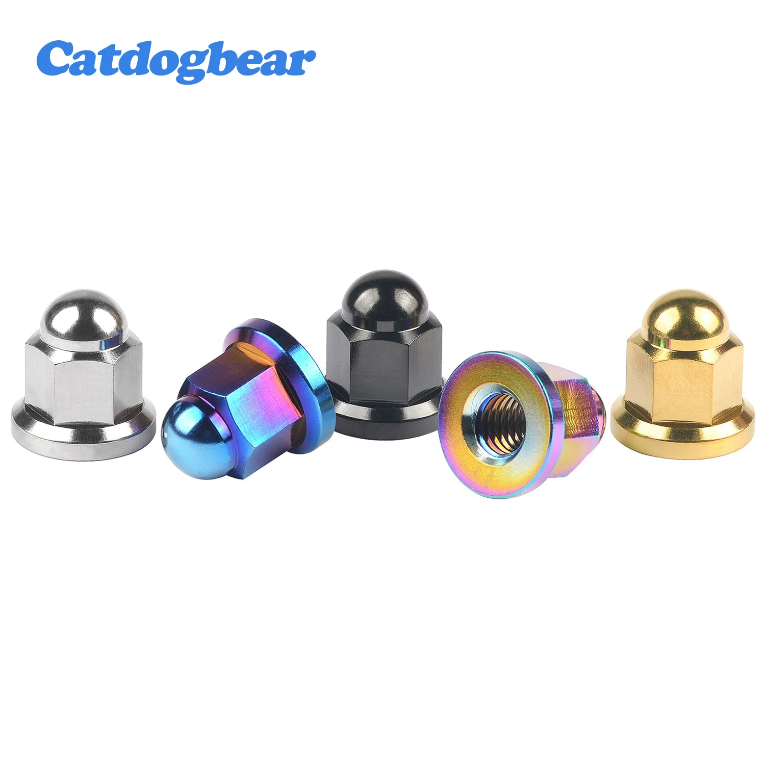 

Catdogbear Titanium Titanium Dome Head Nut M6X1.0mm M8/M10X1.25mm for Bicycle Motorcycle Nut