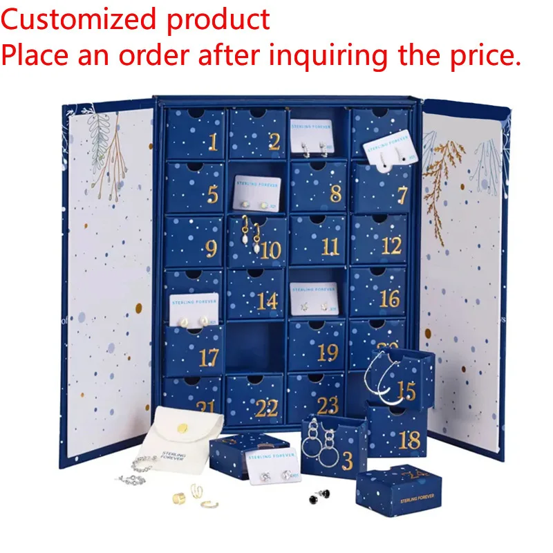 

2025.High-End Handmade Advent Calendar Box Double Door Blind Box with Recycled Materials Christmas Countdown Wholesale Gift Pack