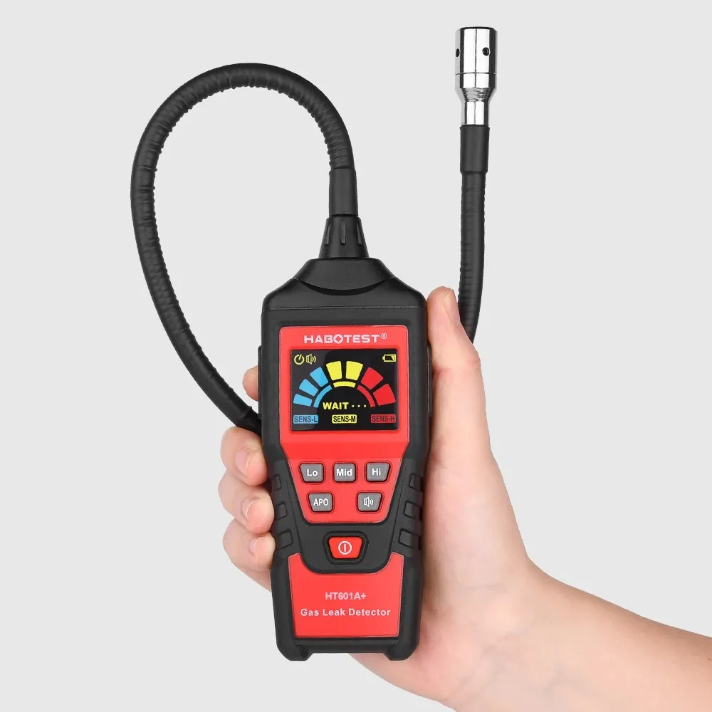 HABOTEST HT601A HT601B Gas Leak Detector 0-1000PPM Sound & Screen Alarm Combustible Flammable Natural Methane Gas Detector