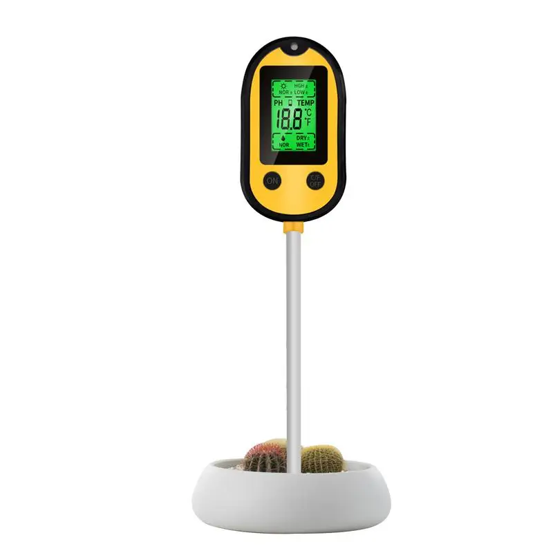 Soil Tester For Lawn 5 In 1 Digital Plant Temperature Soil Moisture Ph Meter Accurate Soil Moisture Probe For Flowers Farm