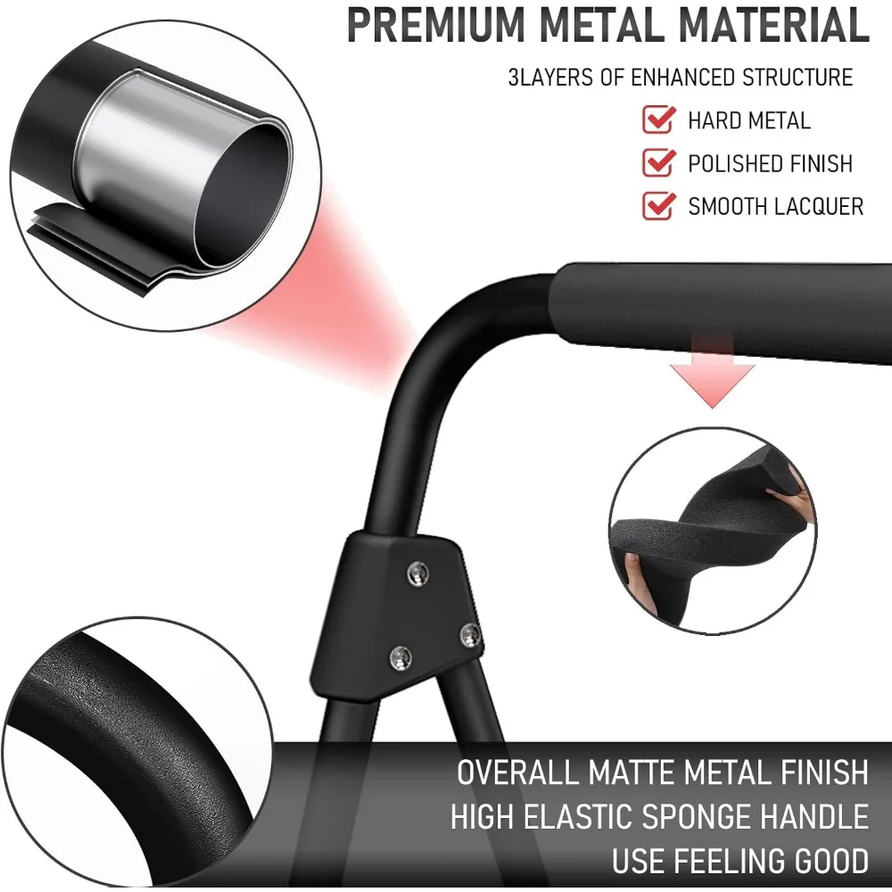 2 Step Ladder, Folding Step Stool with Wide Anti-Slip Pedal, Sturdy Steel Ladder, Convenient Handgrip, Lightweight Portable