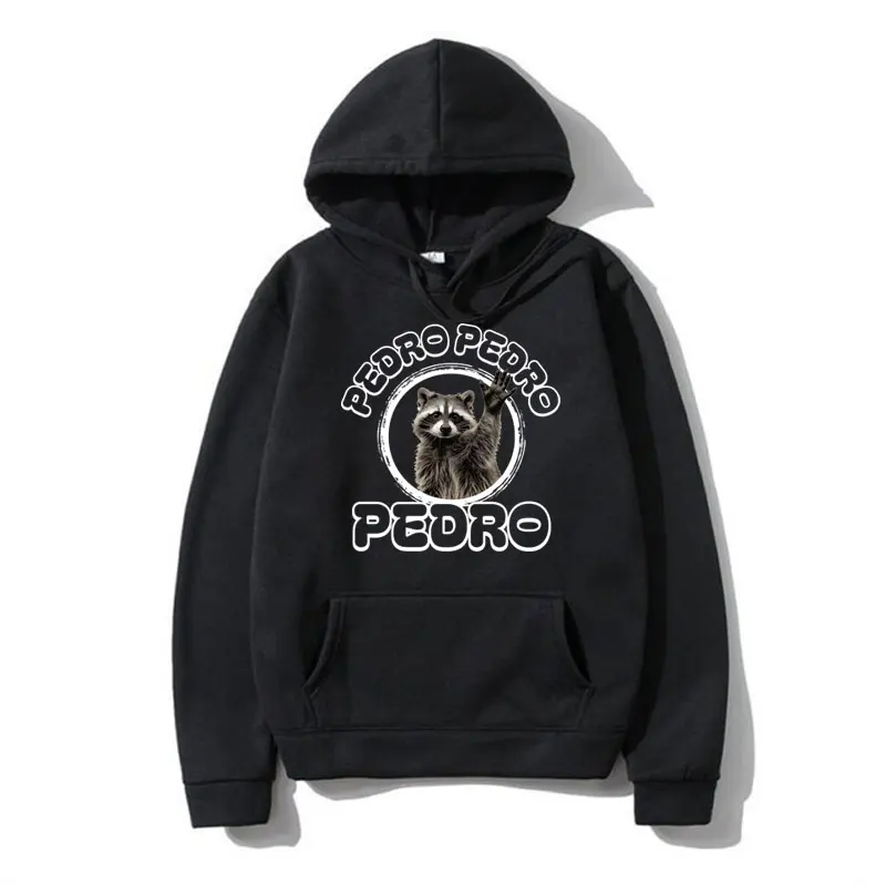 Ontmoet Pedro De Dansende Wasbeer Hoodie Mannelijke Grappige Meme Vintage Sweatshirt Mode Oversized Harajuku Hoodies Pullover Mannen Vrouwen