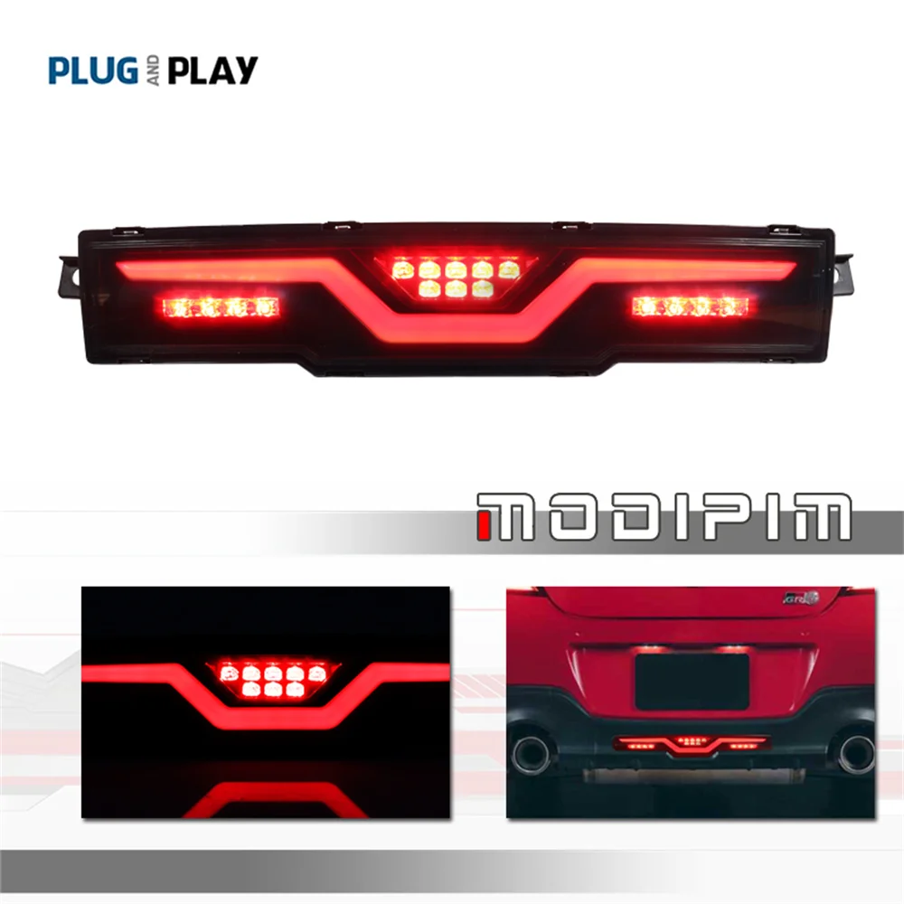 Red & White LED Taillamp Assembly For Toyota GR86 For Subaru BRZ 2022-up Rear Fog Light Tail/Brake Light Backup Reverse Light