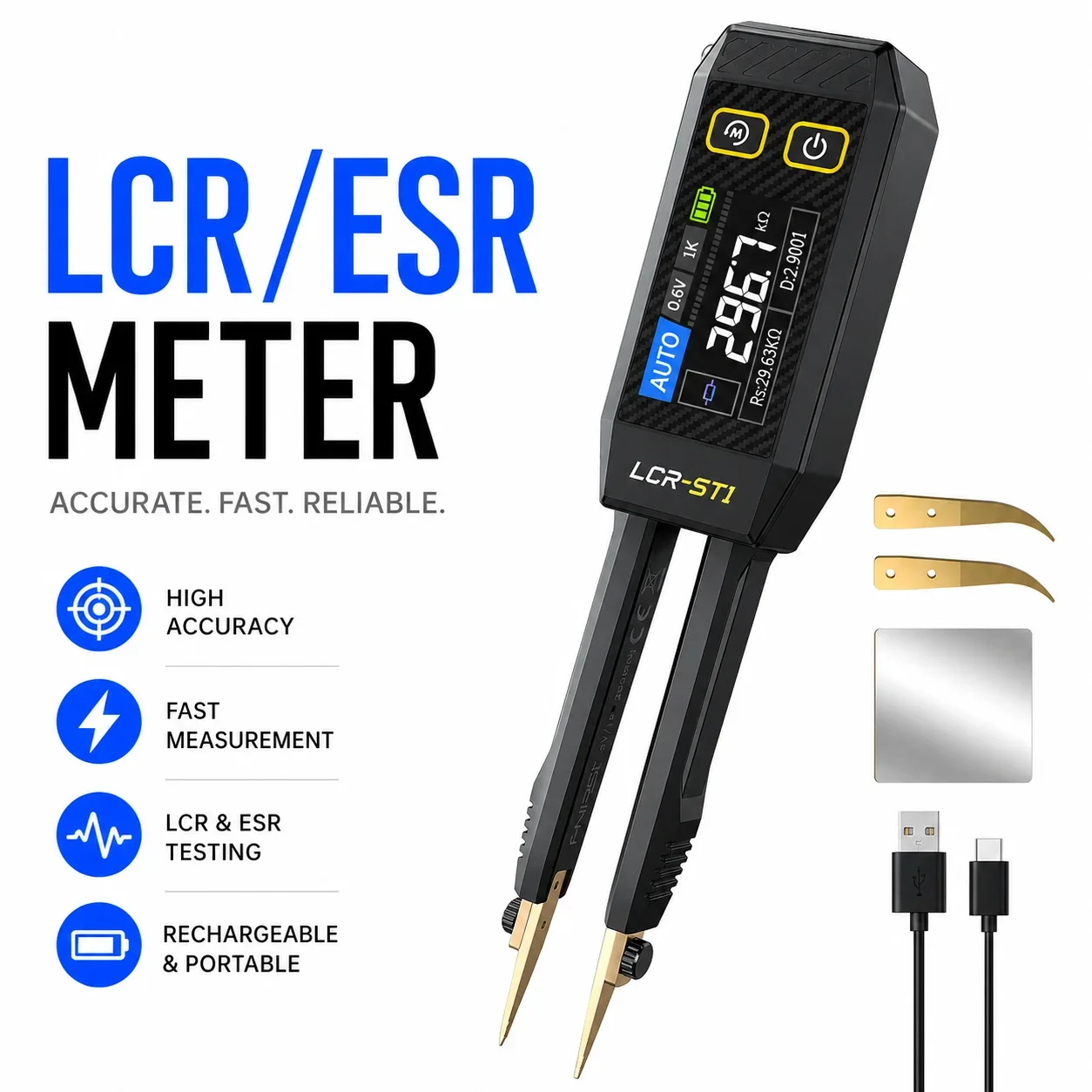 FNIRSI LCR-ST1 Mini Pinzetta I - Smd Tweezer Set recensione e prezzo