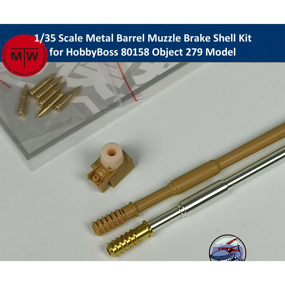 1/35 Scale Metal Barrel Muzzle Brake Shell Kit for HobbyBoss 80158 Object 279 Model Kit CYT331