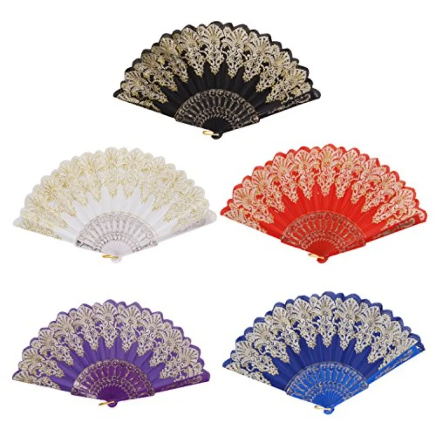 

Spanish Folding Retro Pattern Hand Fan for Women, Handheld Chinese Folding Fan Hand Fan for Party Dancing Wedding and Home Deco