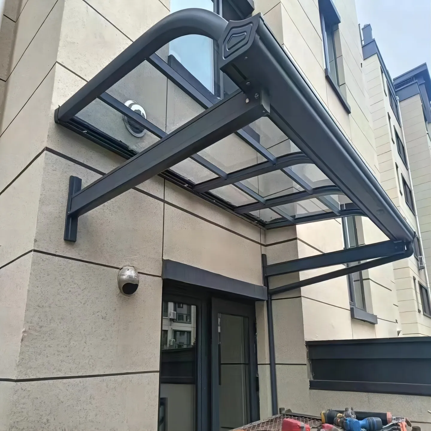 Outdoor Garden Pergola Patio Polycarbonate Roof Covering Aluminum Terrace Canopy