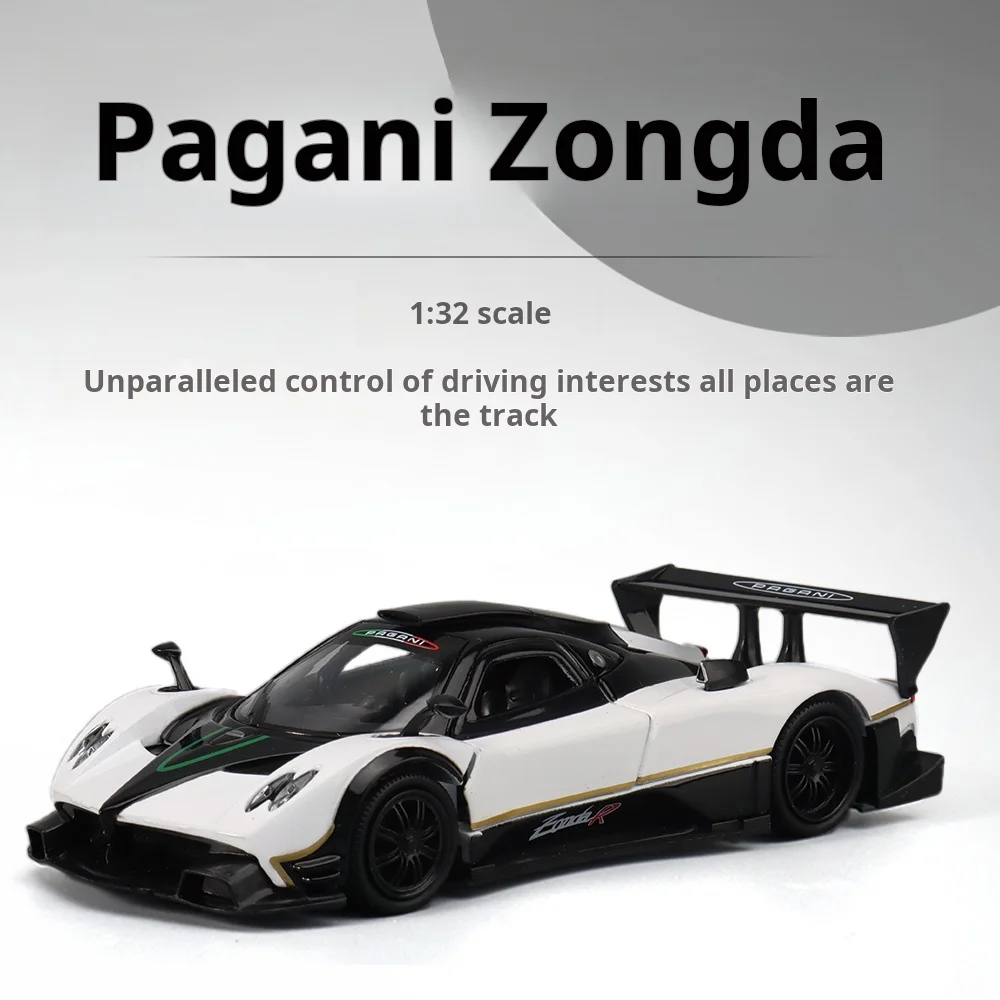 Modelo a Escala 1:32 del Pagani Zonda R, el Dios del Viento, Exquisito Modelo de Coche Superdeportivo de Aleación, Regalo de Cumpleaños para Niños