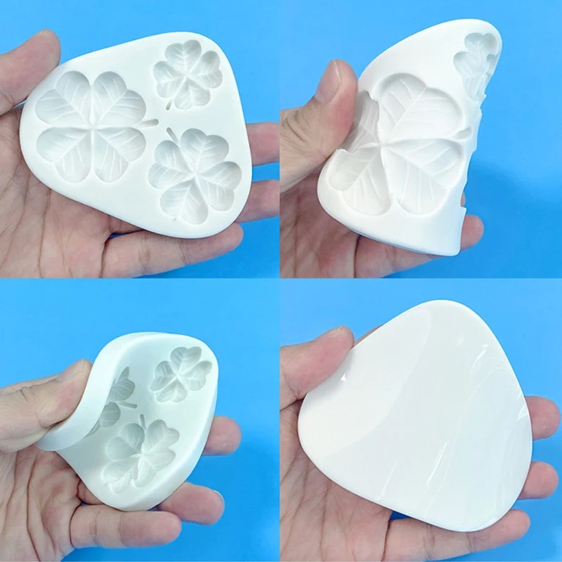 Eardrop Dangler Pendant Silicone Mould Resin Casting Mold Four Leaf Clover Casting Mold DIY Crafts Jewelry Pendan Gift M68E