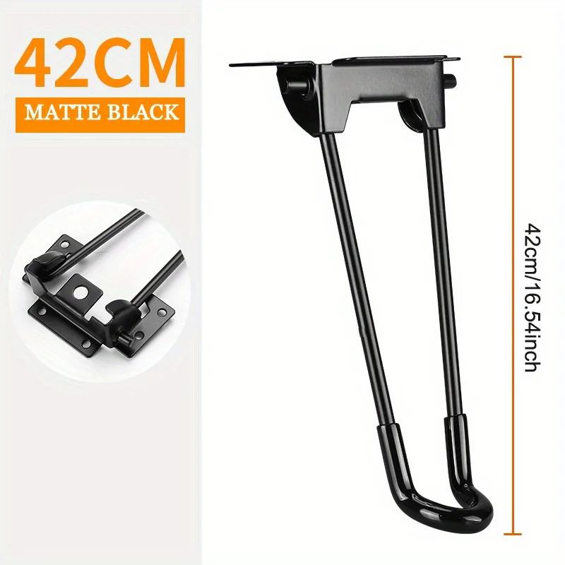 4PCS Heavy-Duty Collapsible Metal Hair Pin Table Legs-Adjustable Furniture Legs for DIY Projects and Home Furniture