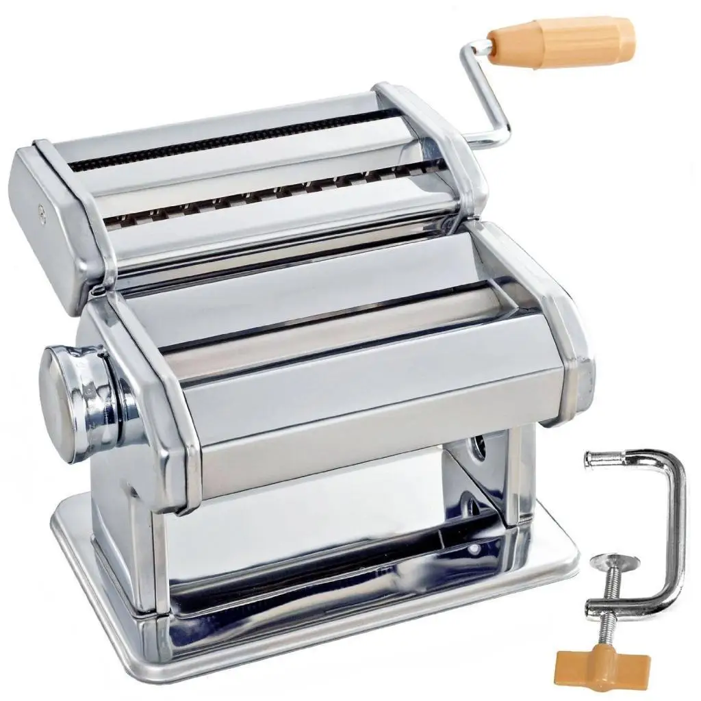 Manual Maker Presses Lasagne Spaghetti Tagliatelle Maker Machine Cutter, Stainless Steel