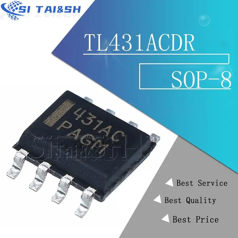 

10PCS TL431ACDR TL431AC SOP 431AC TL431 TL431ACDT Waterproof shell
