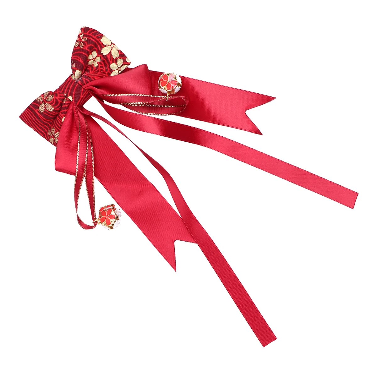 Presilha de cabelo para saludos de ano novo com laço estilo chinês, acessórios infantis para meninas