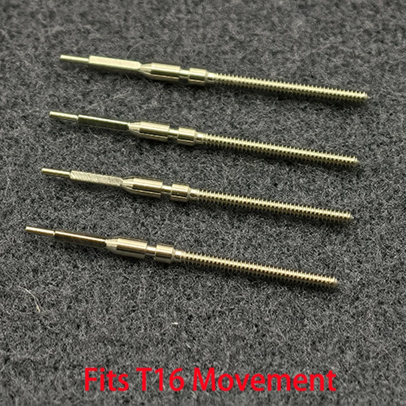 

2PCS/4PCS T16 Stainless Steel Crown Movement Crown Stem Fits T16 Automatic Mechanical Movement Stem Watch Repair Parts