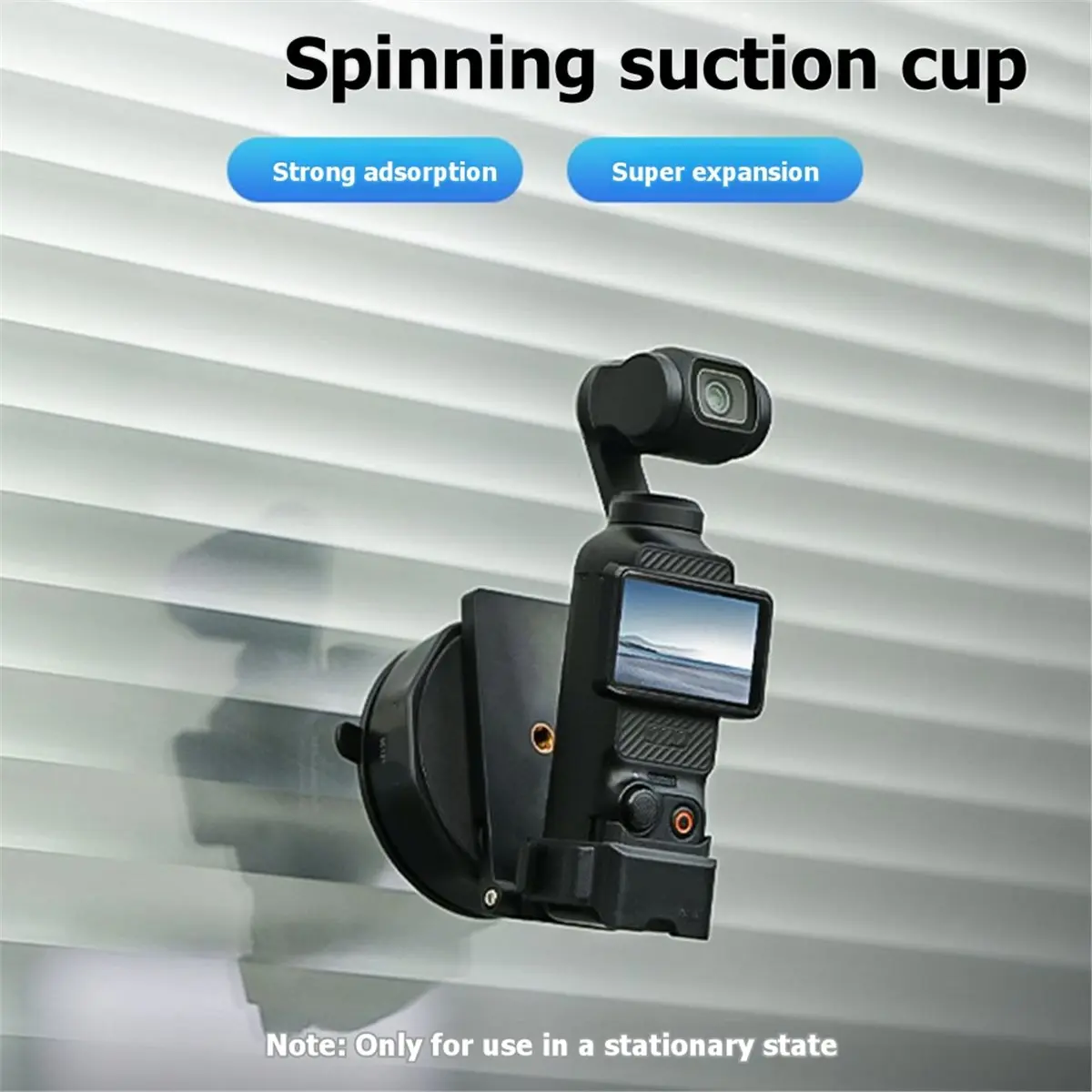 A10R Thickened Spin-Formed Suction Cup Manual Twist-Lock Mount with Magnetic Expansion Base for Action Camera Accessories