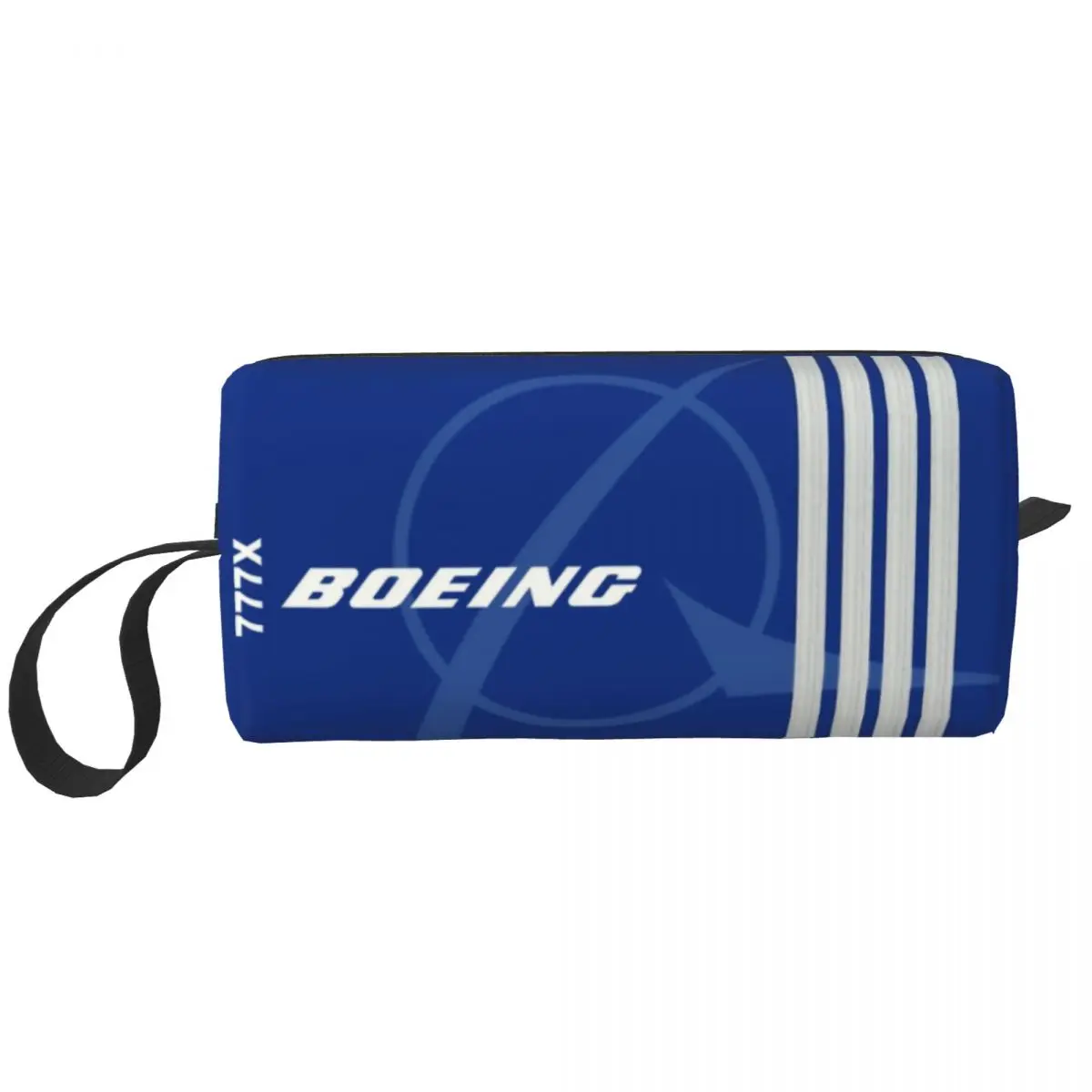 Boeing 777X Stripes Travel Cosmetic Bag  Aviation Aviator Flight Pilot Makeup Toiletry Organizer Lady Beauty Storage Dopp Kit