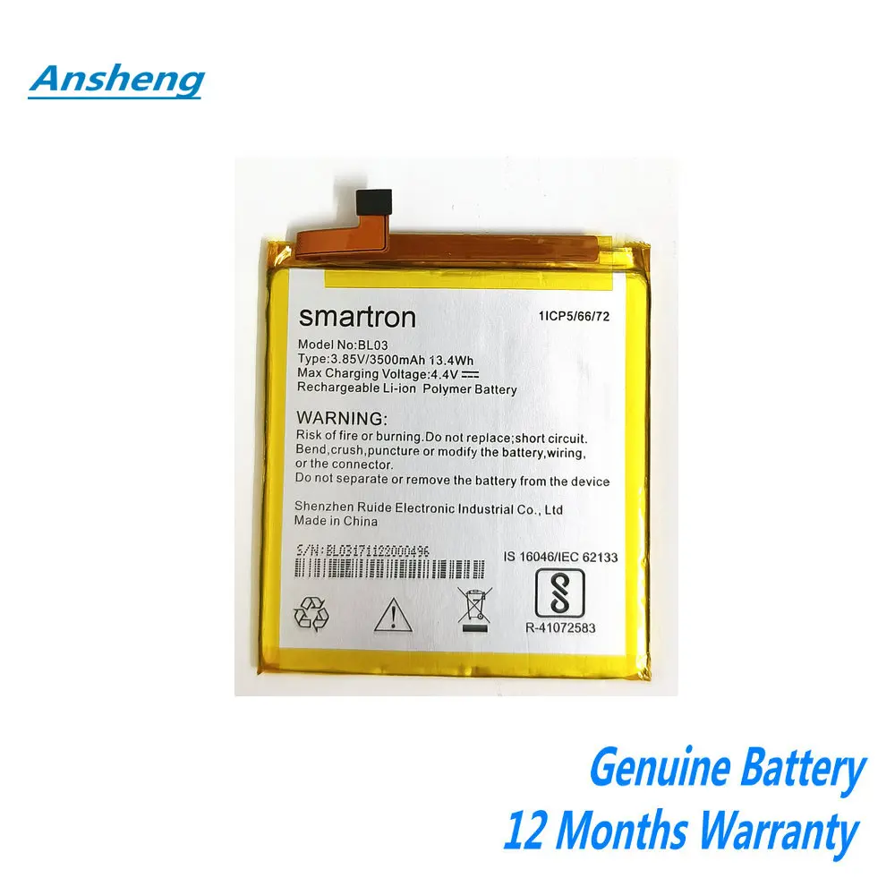 

NEW Original 3.85V 3000mAh Battery For Smartron unno BL03 Cellphone