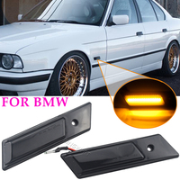 2X Dynamic Turn signal For BMW E32 E34 E36 Led Light Side Marker Lamp 1990-1996 M3 M5 3 5 7 SERIES