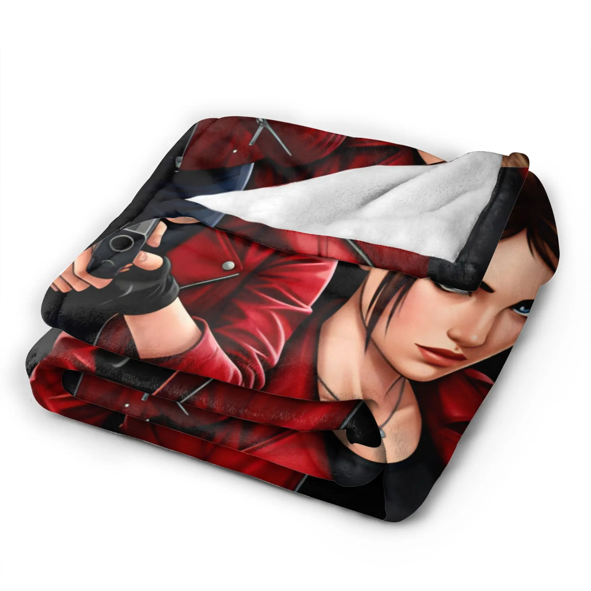Claire Redfield Residents Evils Fanart Blanket Adults Child Flannel Bedding Throws For Home Decor Warm Cozy Quality Bedspread