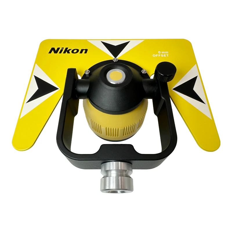 Yellow Single Prism For Nikon Total Station Survey Tool Prism With Soft Bag  Constant -30 /0mm 5/8x11 Female Thread