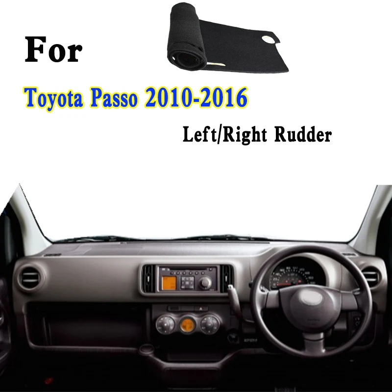 

For 2010-2016 Toyota Passo X Sette NGC3 KGC3 Dashmat Dashboard Cover Instrument Panel Insulation Sunscreen Protective Pad