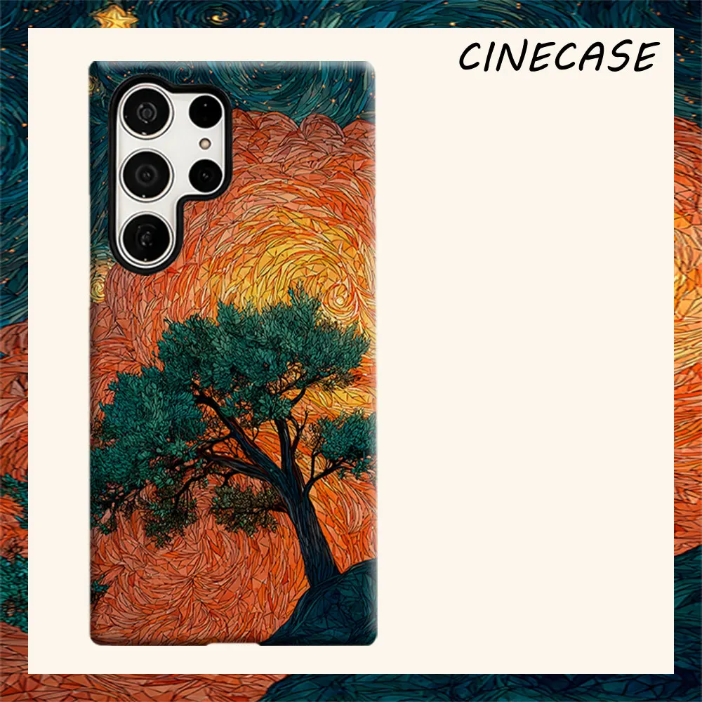 Van Gogh Star For Samsung Galaxy S26 S25 S24 A56 A36 Dual Layer Luxury Fashion Full Lens Protective Case