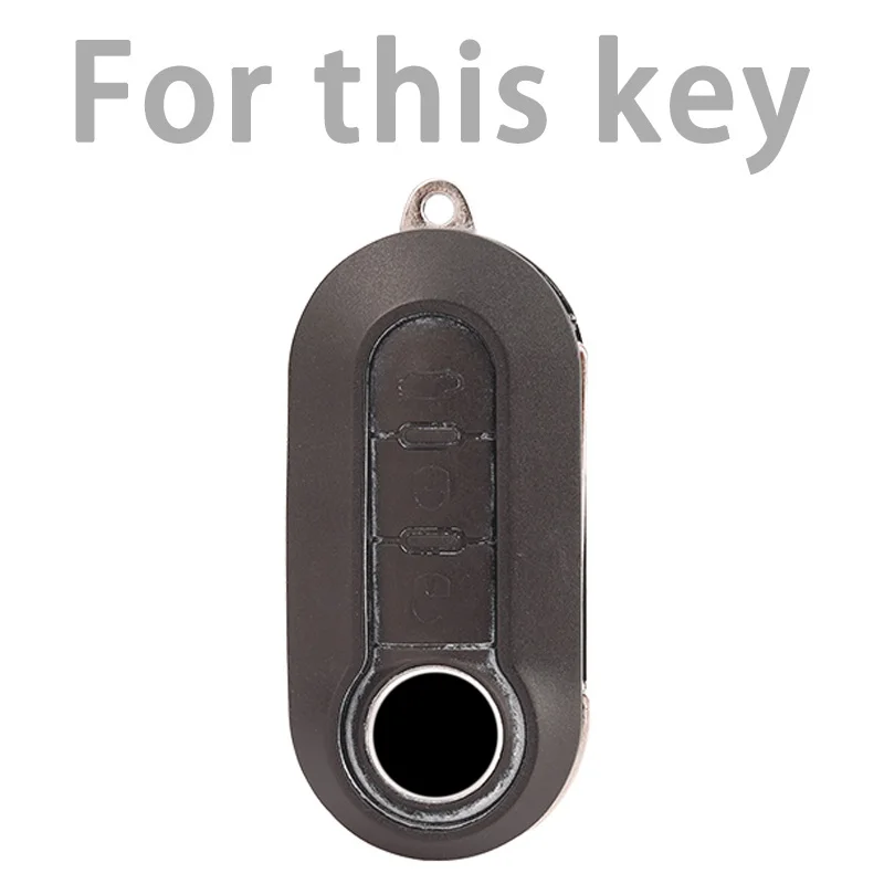 Tpu caso capa chave do carro 3 botões remoto auto dobrável flip caso chave para fiat ducato 500 500l panda grande punto lancia musa