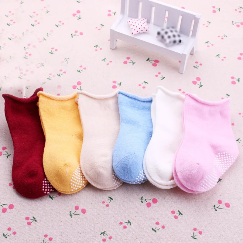 4Pair/lot New Solid Color Baby Children's Socks