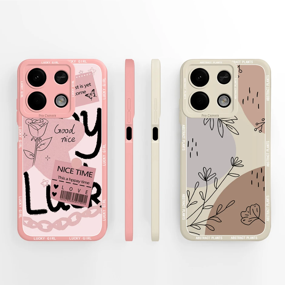 For Redmi Note 13 Pro Plus 5G Cases Advanced Sense Flowers Silicone Shell For RedmiNote13 13ProPlus 5G Prevalent Fundas Bumper