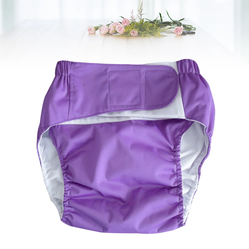 حفاضات شريطية للكبار مقاومة للماء وقابلة للغسل لسلس البول للمرضى المسنين حفاضات قابلة لإعادة الاستخدام للرجال والنساء داكنة