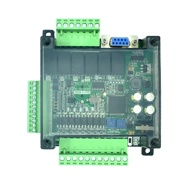 FX3U-14MR/ MT For Mitsubishi PLC industrial control board Compatible FX1N FX2N 8DI 6DO+ 6AD 2DA & RS485 RTC