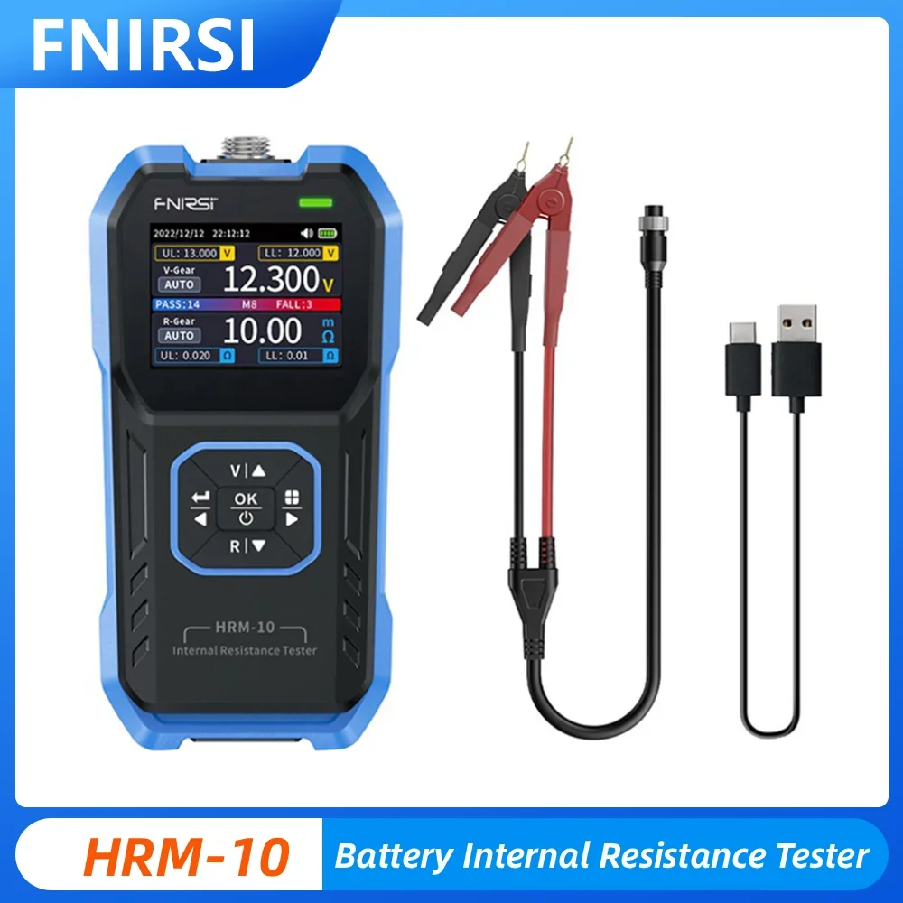 FNIRSI HRM-10 Battery Voltage Internal Resistance Tester With TFT HD Screen For 18650 Lithium Car EV Mobile Phone Battery Tester