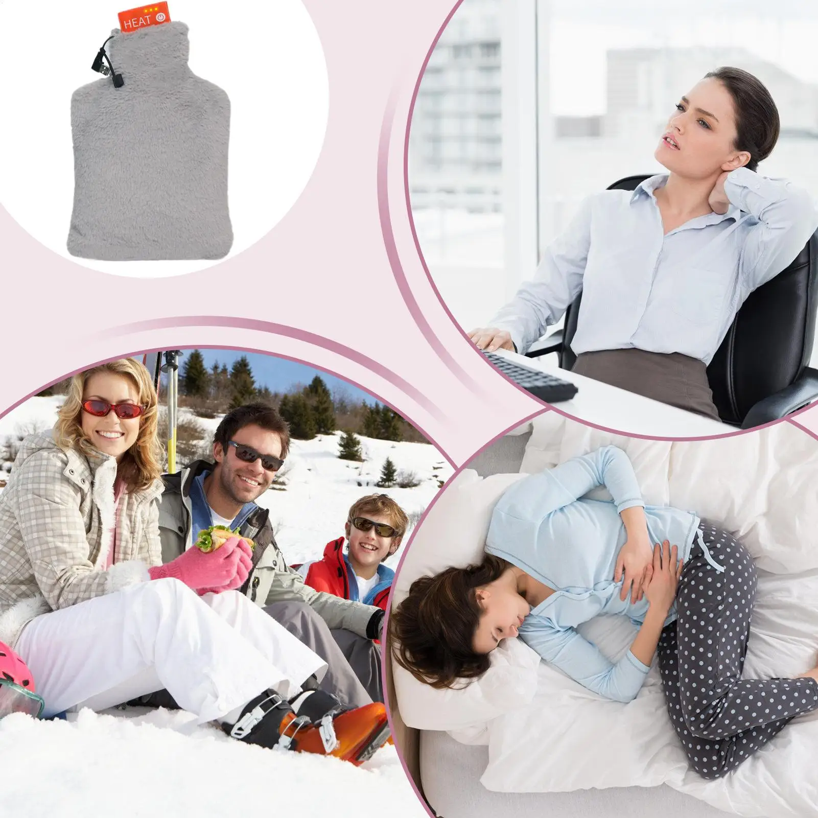 

Electric Hot Water Bottle Winter Warming Supplies Hot Water Bed Warmer For Patients Elderly Students Athletes Office Car Bed