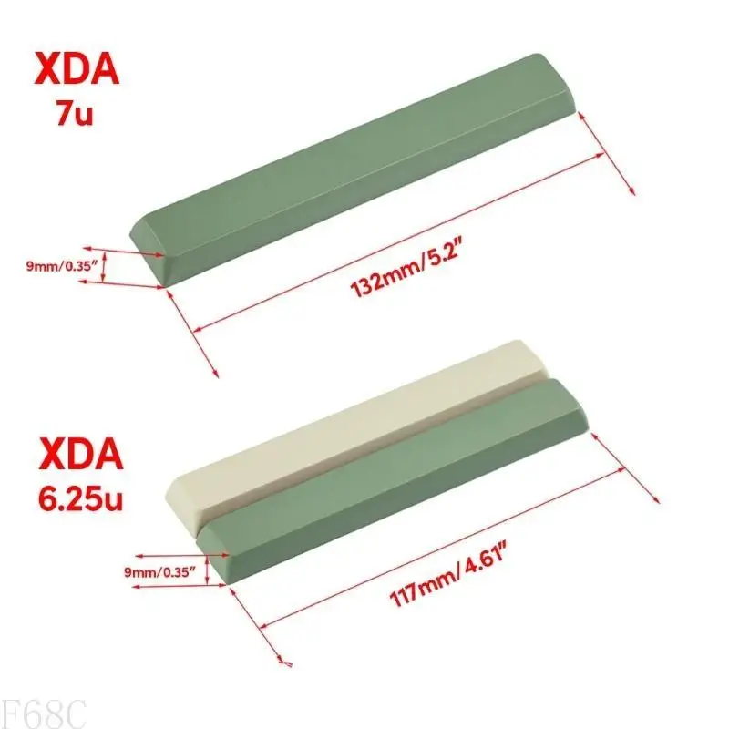 F68C PBT 6.25U 7Uスペースキーキャップ染料吸引XDAプロファイルゲームキーボードDIYのためのキーキャップ