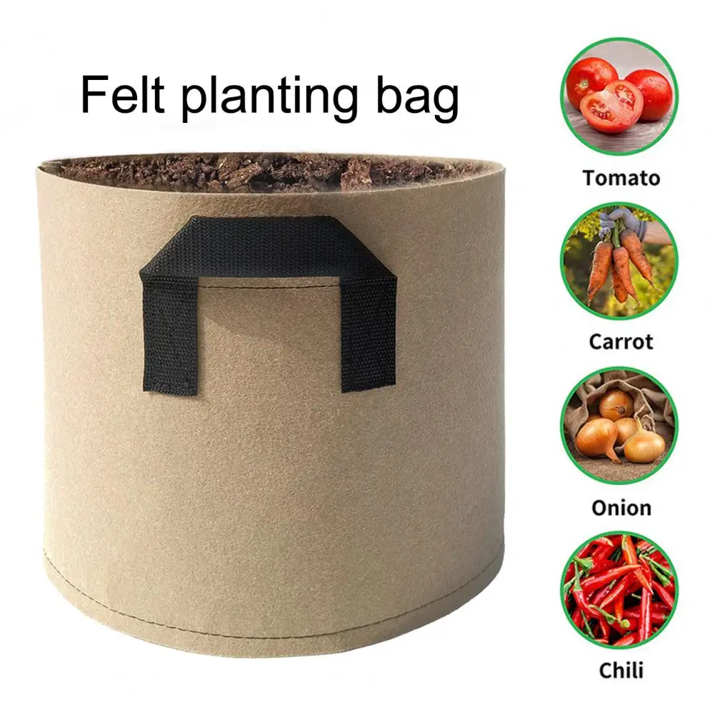 1/2/3/5/7/10 Gallon Plant Grow Bag with Handles Breathable Nonwoven Felt Garden Vegetable Tomato Strawberry Flower Planting Pots