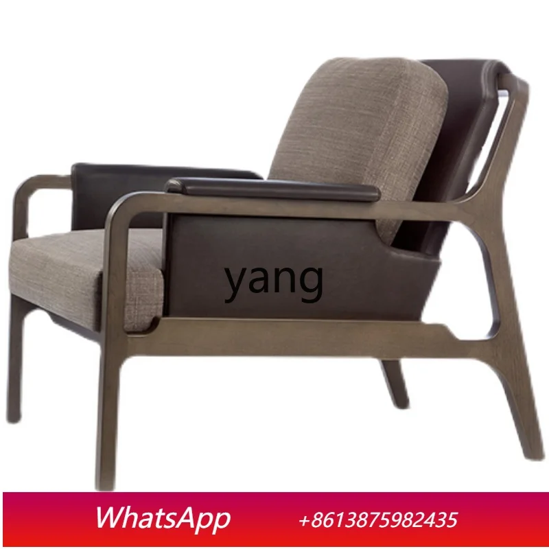 

LTT Light Luxury Ash Armrest Chair Modern Minimalist Balcony Lounge Sofa Chair Sales Department Reception Chair