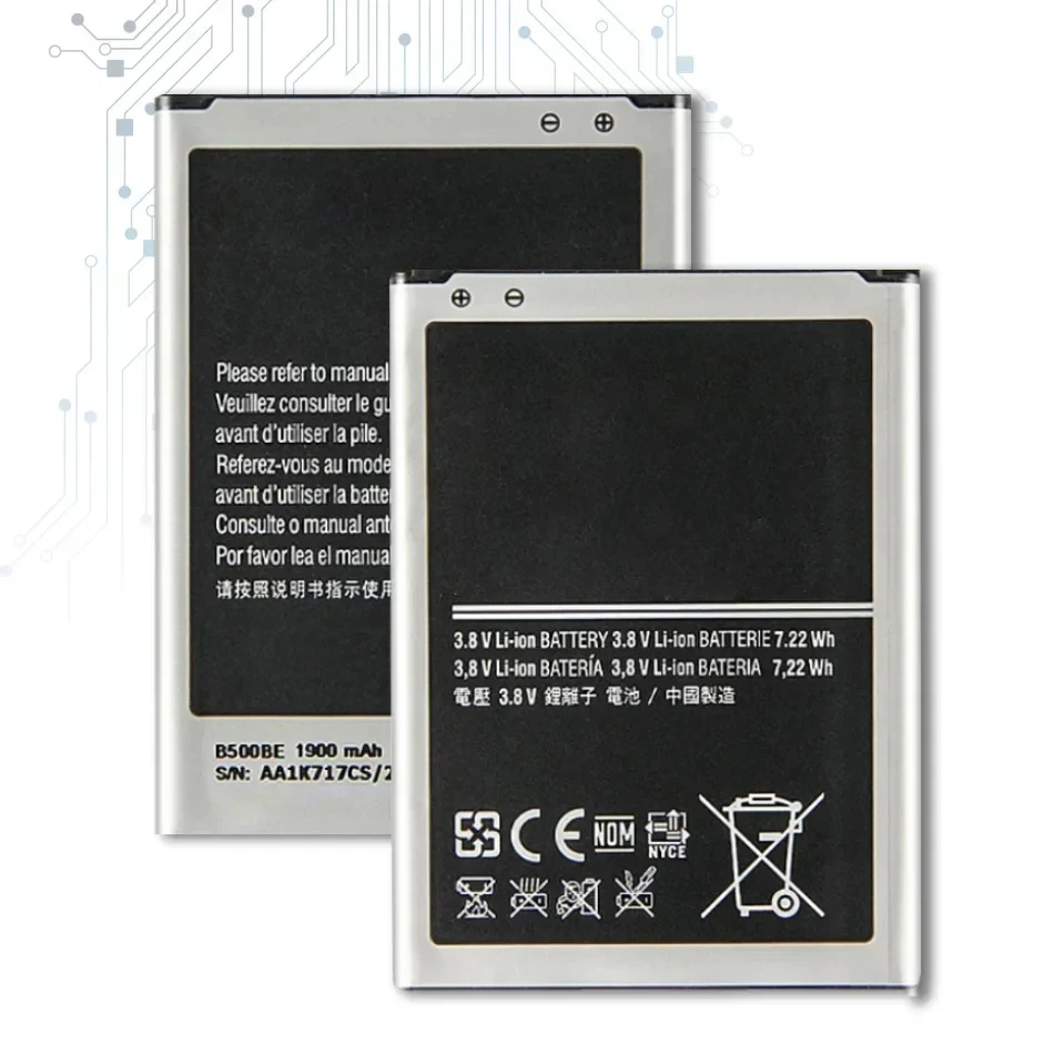 

B500BE B500AE Replacement Battery For Samsung GALAXY S4 Mini I9190 I9192 I9195 I9198 S4Mini S 4 Mini 1900mAh with Track Code