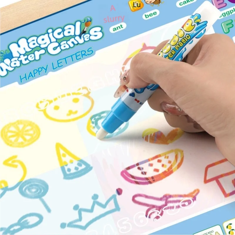 بساط رسم مائي سحري للأطفال، بساط تلوين دودل مع أقلام سحرية، لعبة لوحة رسم تعليمية من مونتيسوري هدية #2