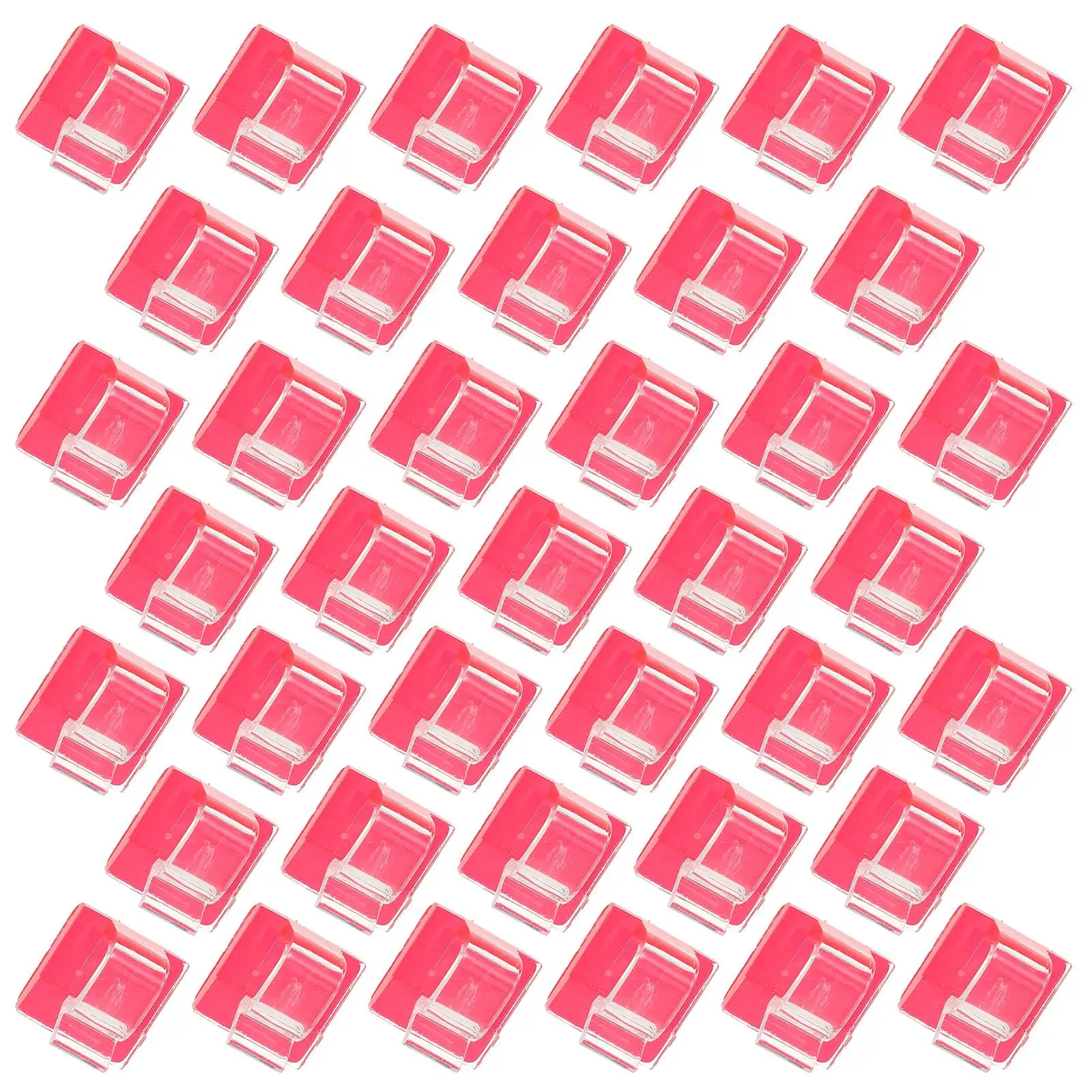 

50pcs Self Adhesive Cable Wire Clips Wall Mount Fixing Clamps Transparent Cord Holder Easy Installation Home Office Desk