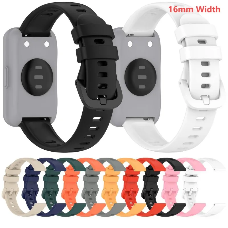 16mm Silicone Strap for Huawei Watch Band 7 6 3  Sports Band Wristband Keep B4 Bralecet for Huawei Watch Fit Mini Accessories