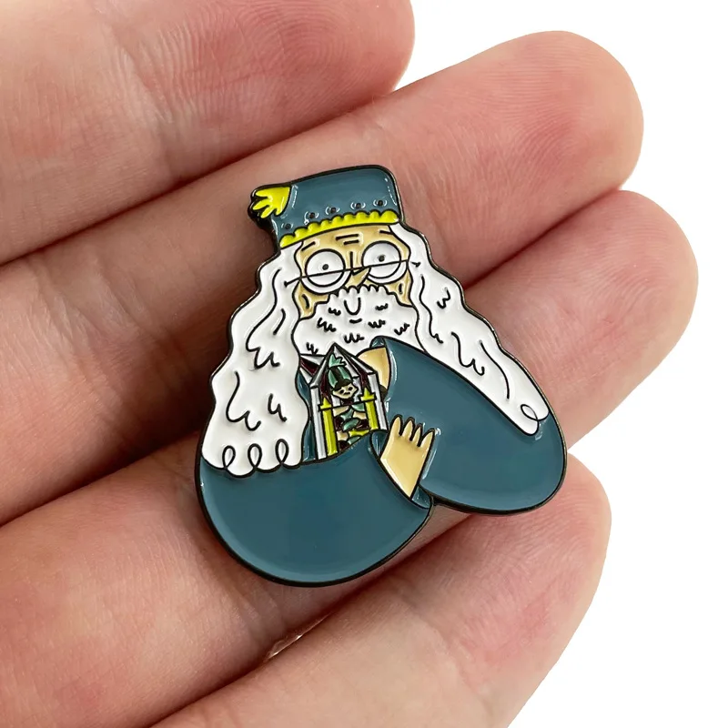 Cartoon Professor Movie Merchandise Brooches Cartoon Anime Figures Metal Enamel Brooch Cartoon Pin Backpack Badge Kids Gift