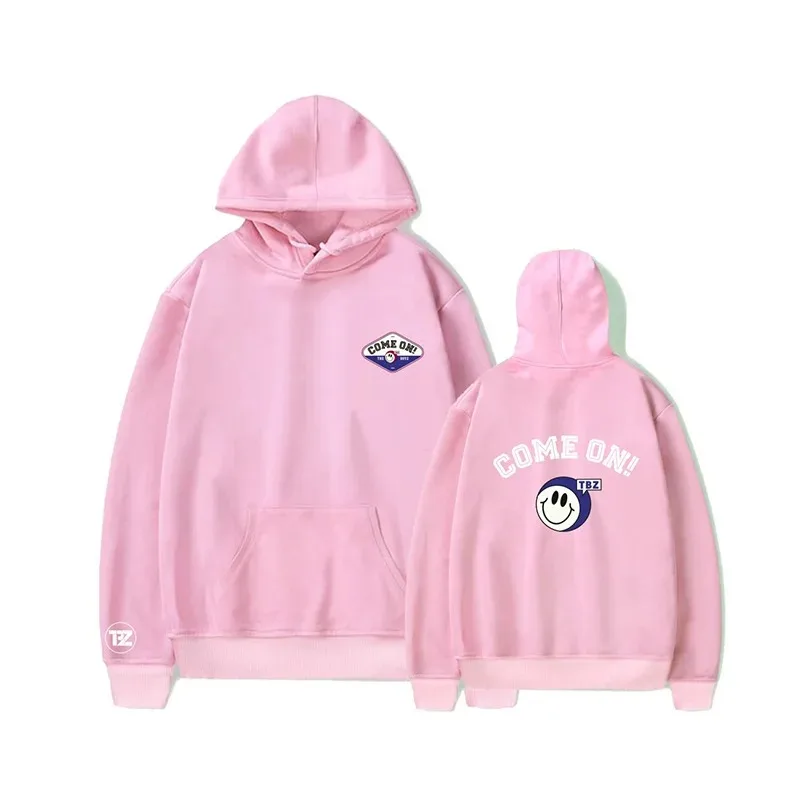 Kpop The Boyz Hoodies for Men and Women, Loose Sweater, Smiling Face Graphic Hoodie, Korean Y2k, Merch Clothes, Autumn